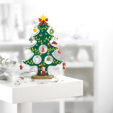 Logo trade promotional products picture of: Wooden xmas tree decoration