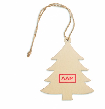 Logo trade promotional gift photo of: Wooden Tree shaped hanger