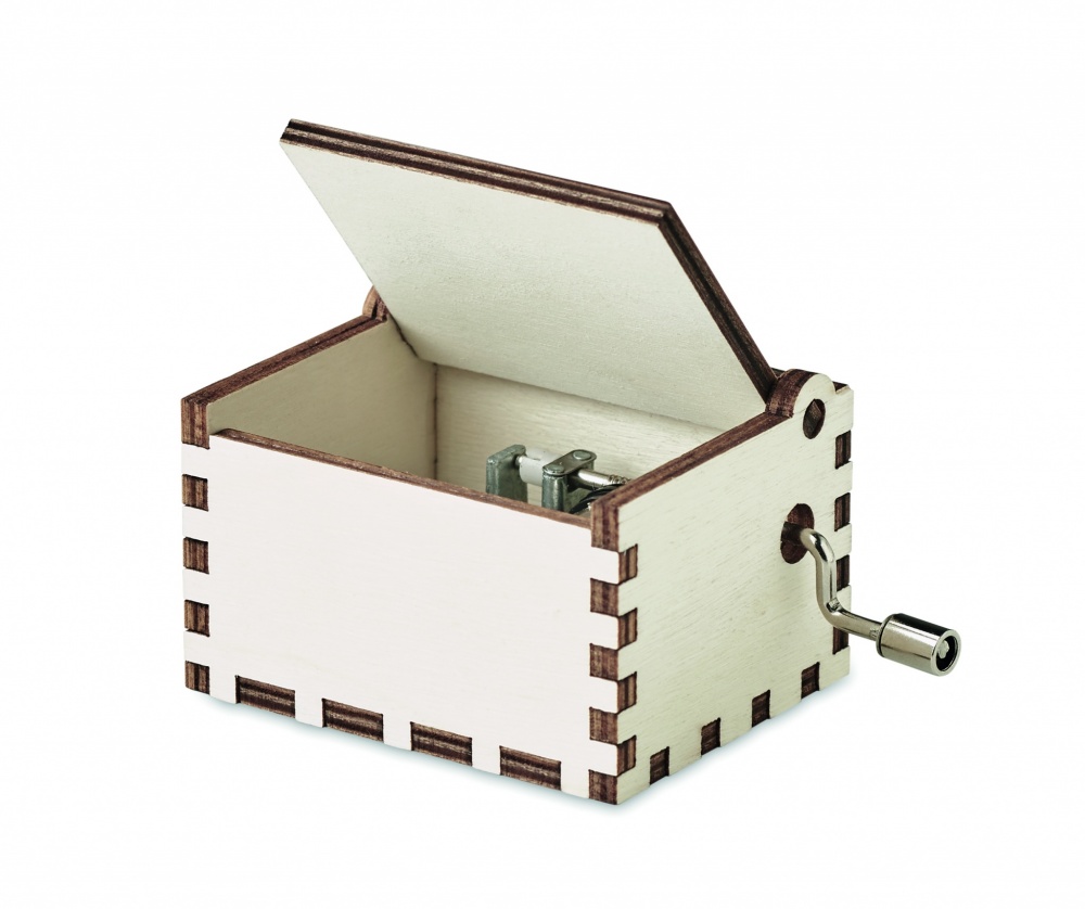 Logo trade promotional items image of: Wooden Christmas music box