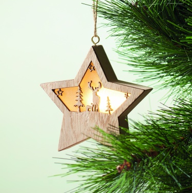 Logotrade business gift image of: MDF star with light