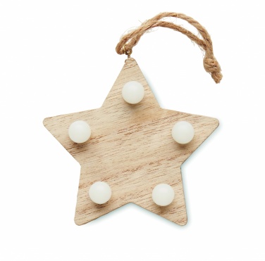 Logotrade advertising product image of: Wooden weed star with lights