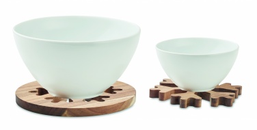 Logotrade promotional gifts photo of: Acacia wooden pot holders set