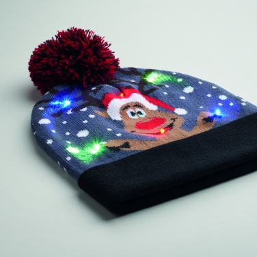 Logotrade promotional product picture of: Christmas knitted beanie LED