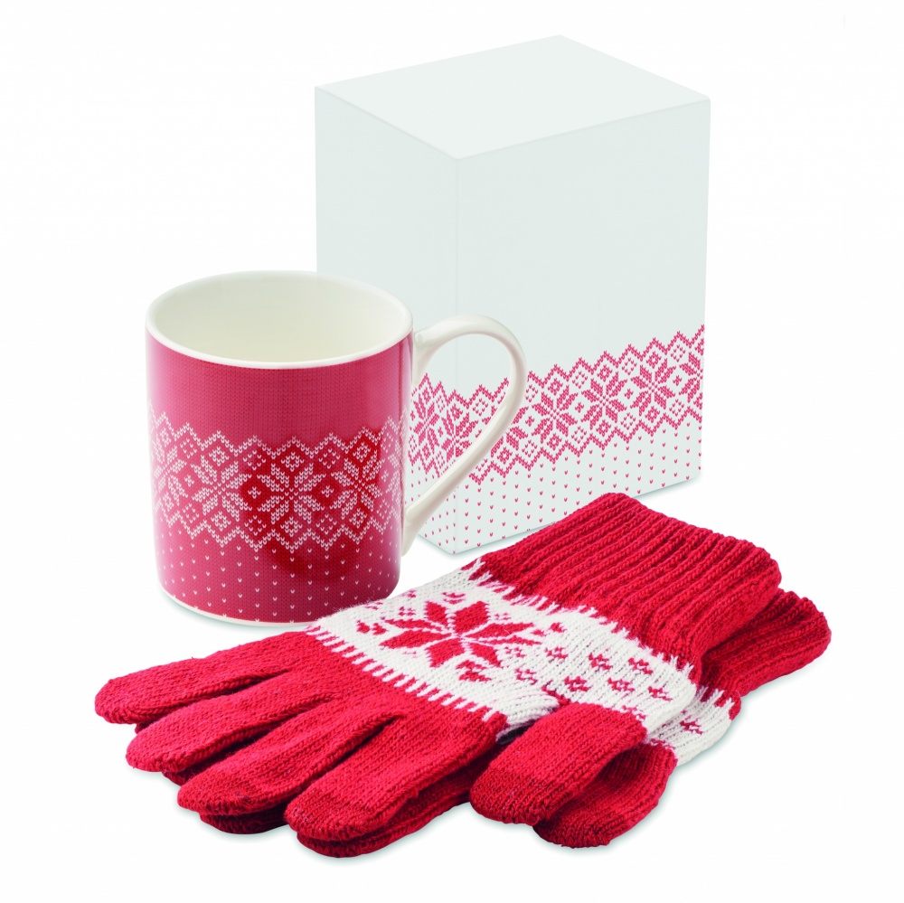 Logotrade promotional giveaways photo of: Winter gift mug and gloves set