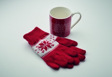 Logotrade promotional giveaway image of: Winter gift mug and gloves set