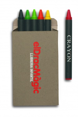 Logotrade promotional giveaway image of: Carton of 6 wax crayons