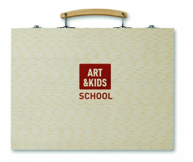Logo trade promotional giveaways picture of: Artist's set in wooden box