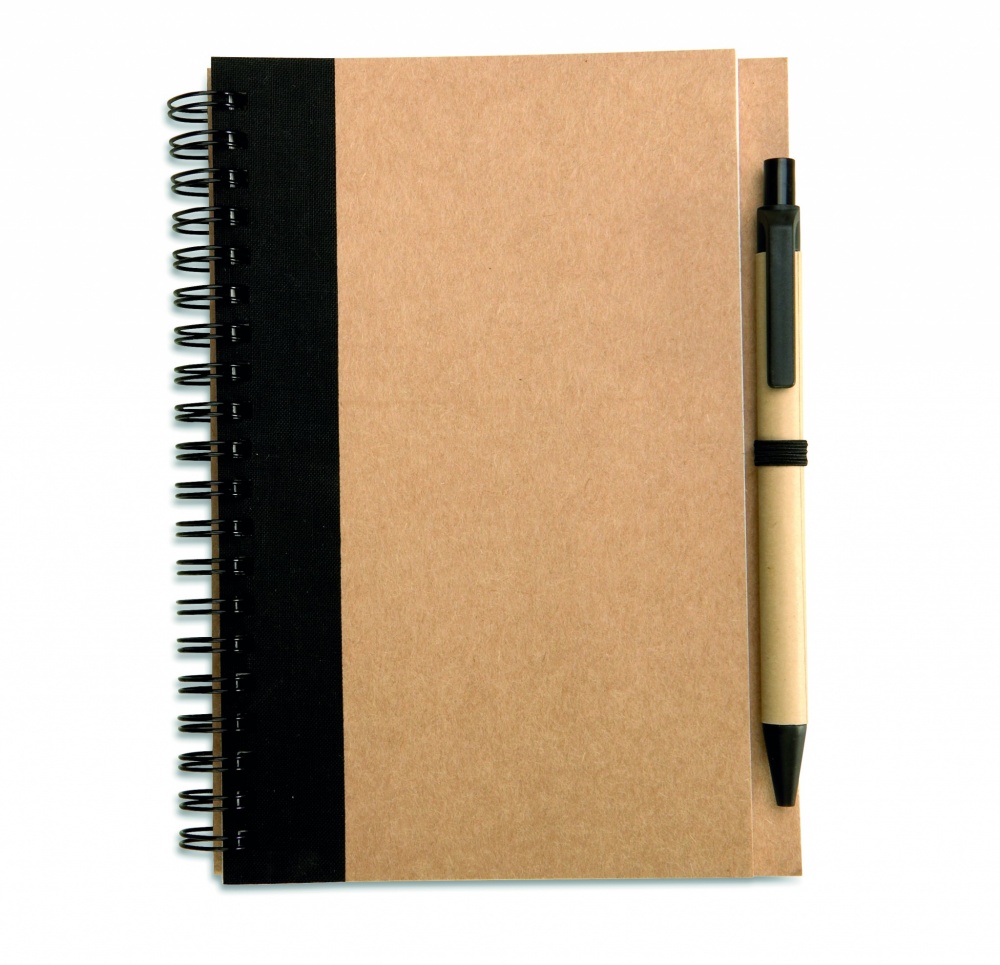 Logotrade promotional gift image of: B6 recycled notebook with pen