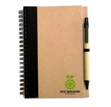 Logotrade advertising product image of: B6 recycled notebook with pen