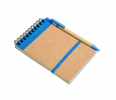 Logo trade promotional items picture of: A6 recycled notepad with pen