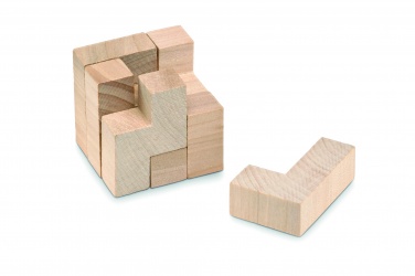 Logotrade promotional product picture of: Wooden puzzle in cotton pouch