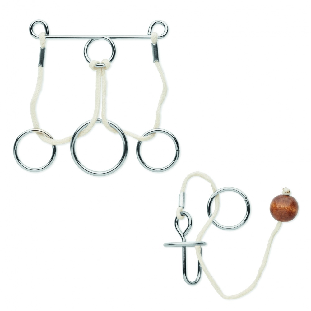 Logotrade promotional gift picture of: Set of 2 metal brain teasers