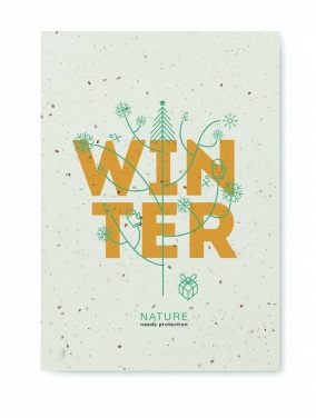 Logotrade promotional item picture of: A5 seed paper cover notebook
