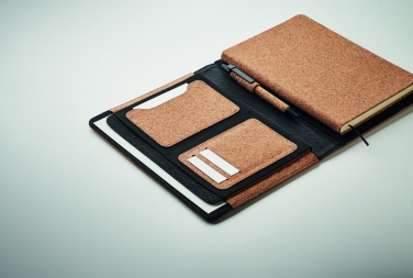Logo trade promotional items image of: A5 portfolio in cork
