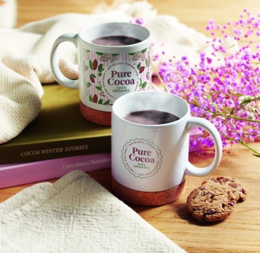 Logotrade promotional items photo of: Ceramic cork mug 280 ml