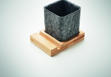 Logotrade corporate gift image of: RPET felt pen pot phone stand