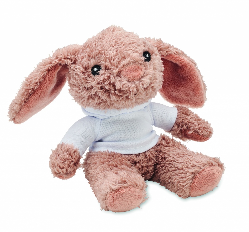 Logo trade promotional item photo of: Bunny plush wearing a hoodie
