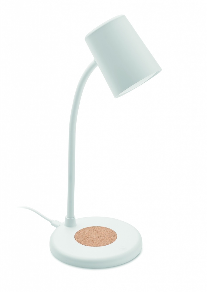 Logo trade corporate gifts image of: Wireless charger, lamp speaker