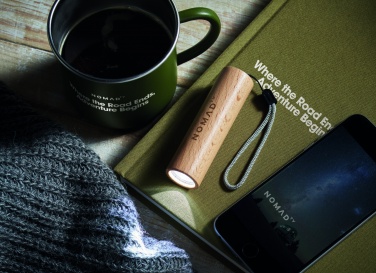Logotrade promotional item image of: Beech wood rechargeable torch
