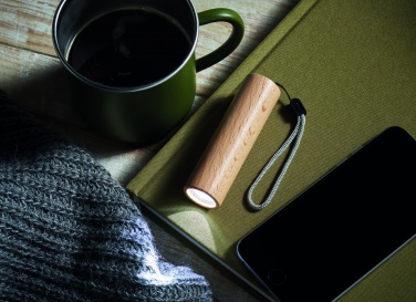 Logotrade advertising product image of: Beech wood rechargeable torch