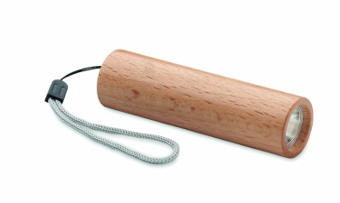 Logotrade promotional gift picture of: Beech wood rechargeable torch