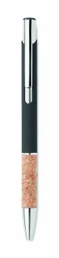 Logo trade promotional merchandise photo of: Ballpoint pen made of aluminum with a cork grip