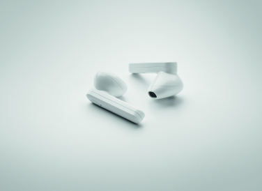 Logo trade promotional items image of: TWS earbuds with solar charger