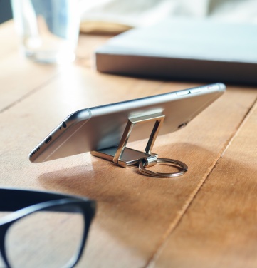 Logo trade promotional item photo of: Metal key ring phone stand Seinajoki