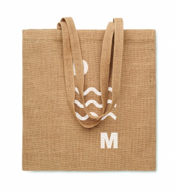 Logo trade promotional gifts picture of: Jute long handled shopping bag
