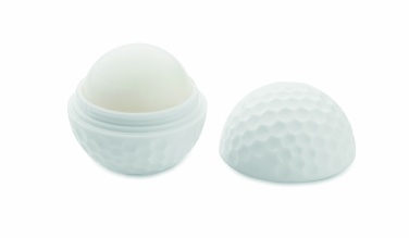 Logo trade promotional merchandise photo of: Lip balm in golf ball shape