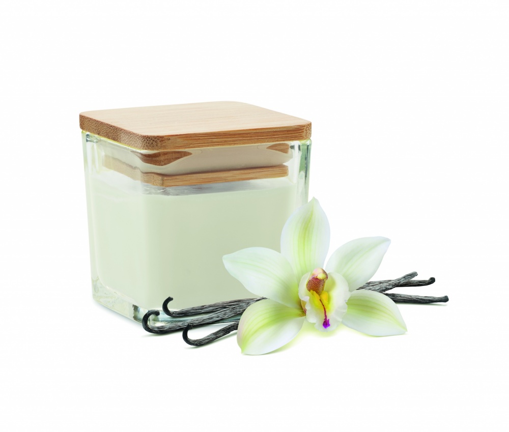 Logotrade promotional gift image of: Squared fragranced candle 50gr