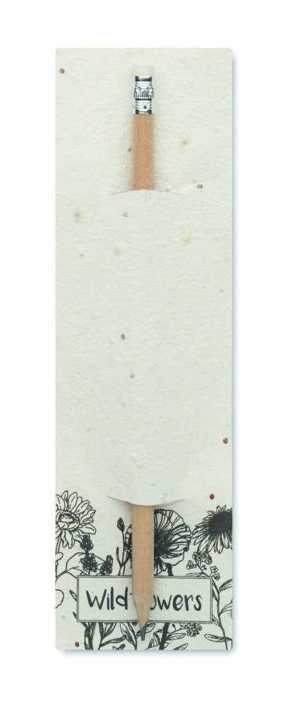 Logo trade promotional items picture of: Natural pencil in seeded pouch
