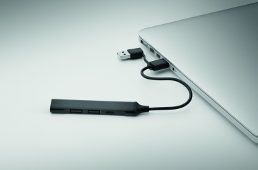 Logotrade promotional merchandise photo of: USB 4 port hub 19 cm