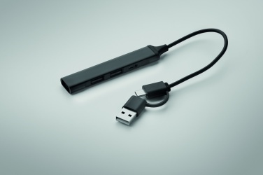Logotrade promotional merchandise photo of: USB 4 port hub 19 cm