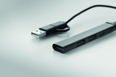 Logotrade promotional product image of: USB 4 port hub 19 cm