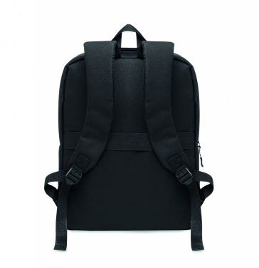 Logo trade promotional product photo of: Slim 15 inch laptop backpack made of 600D RPET polyester with a 210D lining and customizable printing