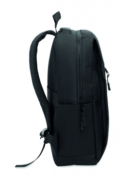 Logotrade business gifts photo of: Slim 15 inch laptop backpack made of 600D RPET polyester with a 210D lining and customizable printing