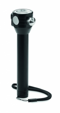 Logotrade promotional items photo of: 3-in-1 aluminum flashlight with an emergency hammer and seatbelt cutter, customizable with printing