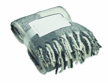 Logo trade promotional merchandise picture of: Chequered mohair blanket