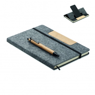 Logo trade promotional merchandise picture of: A5 RPET notebook set