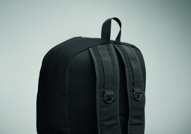 Logo trade promotional item photo of: A 15-inch laptop backpack made of recycled pre-consumer cotton with customizable printing