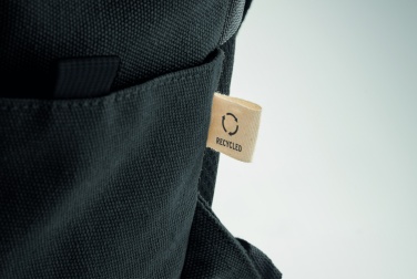 Logo trade business gifts image of: A 15-inch laptop backpack made of recycled pre-consumer cotton with customizable printing