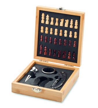 Logo trade business gift photo of: Chess board wine set