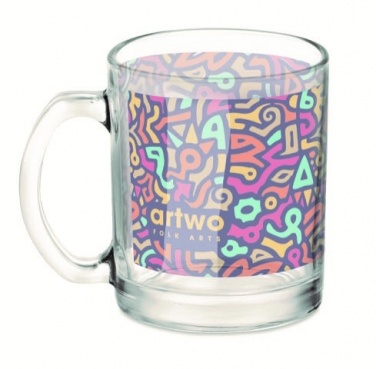 Logo trade advertising products image of: Glass sublimation mug 300ml