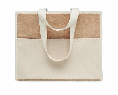 Logotrade advertising product image of: Jute and canvas cooler bag