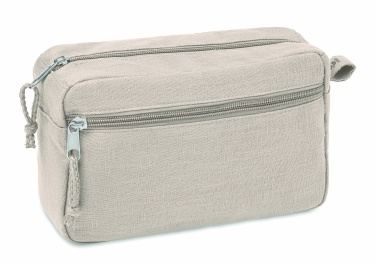 Logo trade promotional merchandise picture of: Hemp toilet bag hemp 200 gr/m²