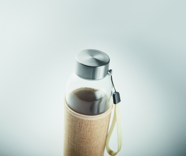 Logotrade promotional merchandise image of: Glass bottle in pouch 500ml