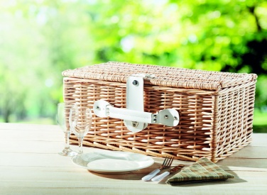 Logo trade promotional giveaways picture of: Wicker picnic basket 2 people