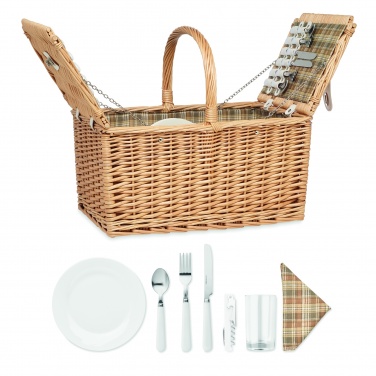 Logotrade promotional giveaway picture of: Wicker picnic basket 4 people
