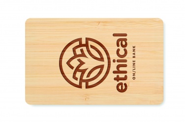 Logo trade corporate gifts picture of: RFID card in bamboo material